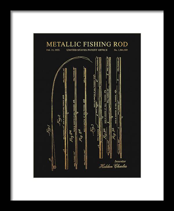 Metallic Fishing Rod Gold Patent Us1961969a