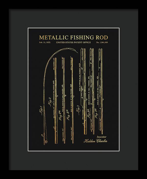 Metallic Fishing Rod Gold Patent Us1961969a