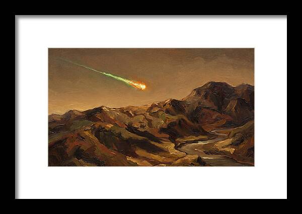 Meteor Fireball Over Majestic Mountains