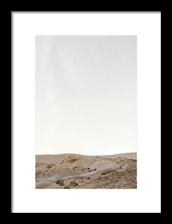 Meteor Shower Over Desert Landscape