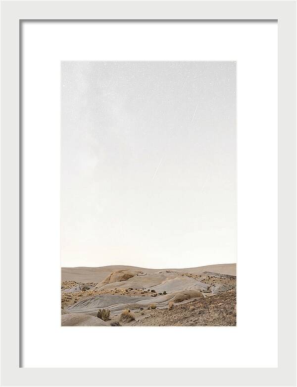 Meteor Shower Over Desert Landscape
