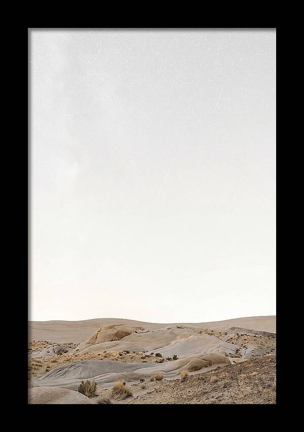 Meteor Shower Over Desert Landscape
