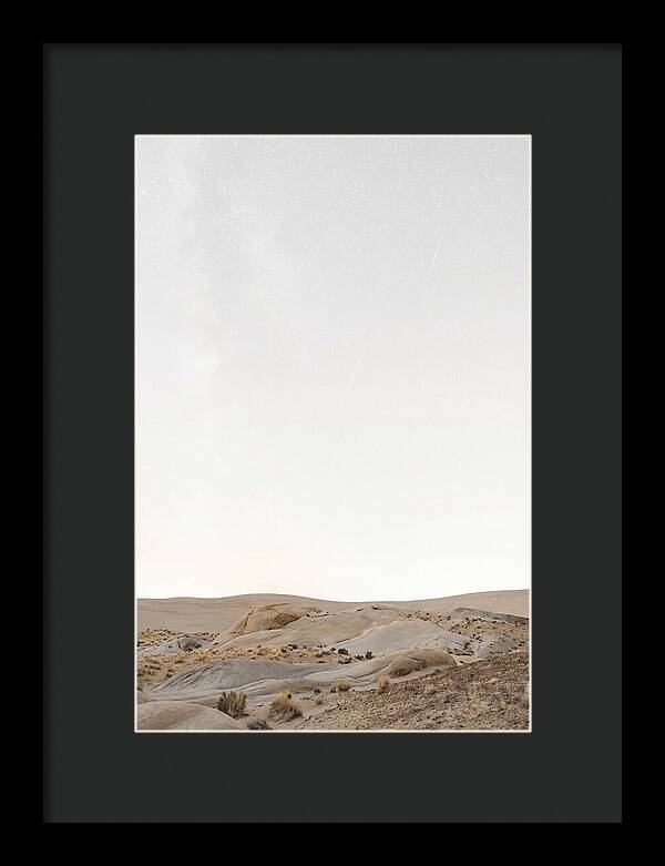 Meteor Shower Over Desert Landscape