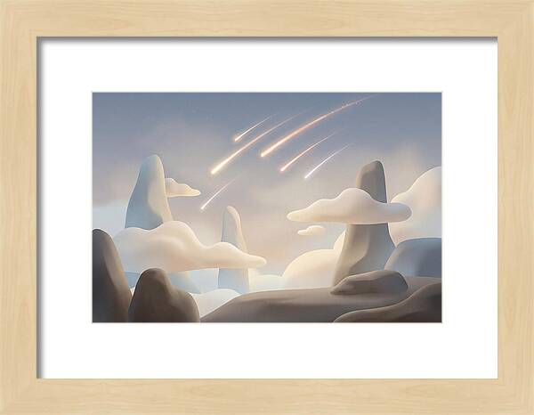 Meteor Shower Over Serene Peaks