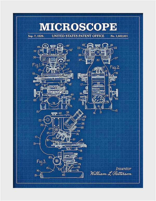 Microscope Blueprint Patent Us1862031a