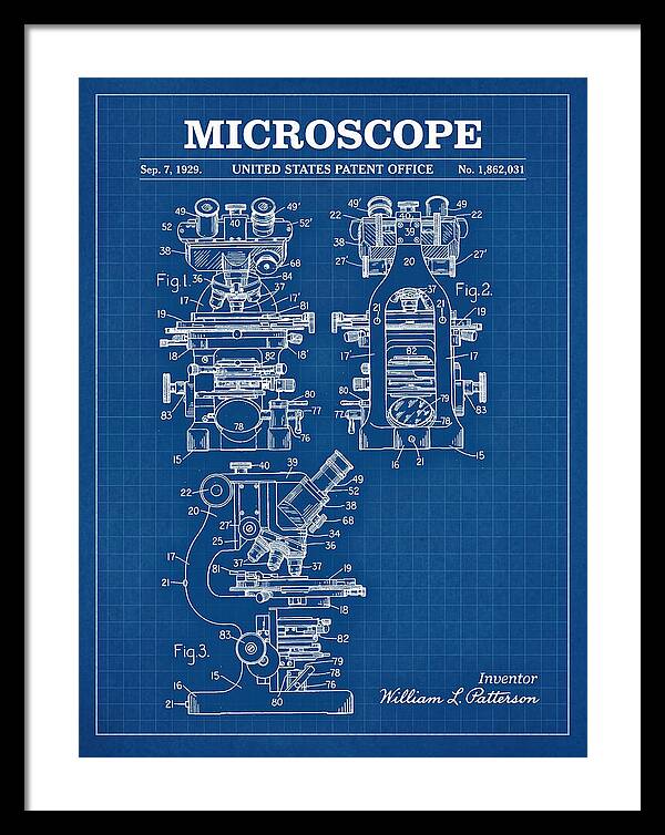Microscope Blueprint Patent Us1862031a