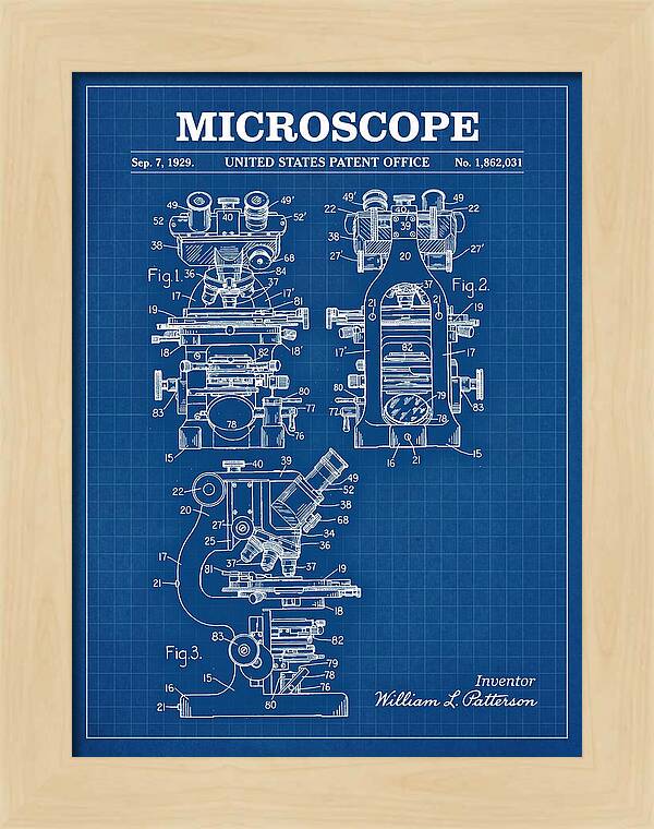 Microscope Blueprint Patent Us1862031a