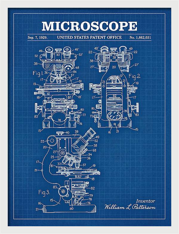 Microscope Blueprint Patent Us1862031a