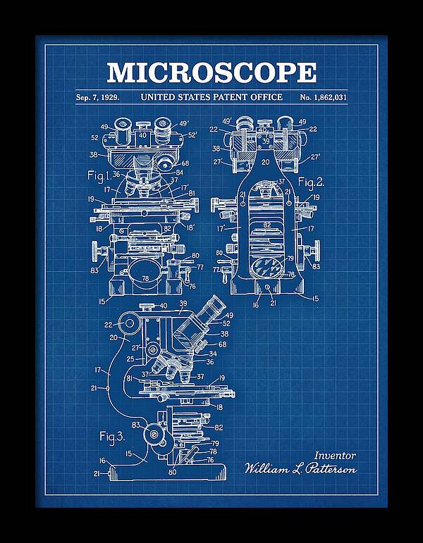 Microscope Blueprint Patent Us1862031a