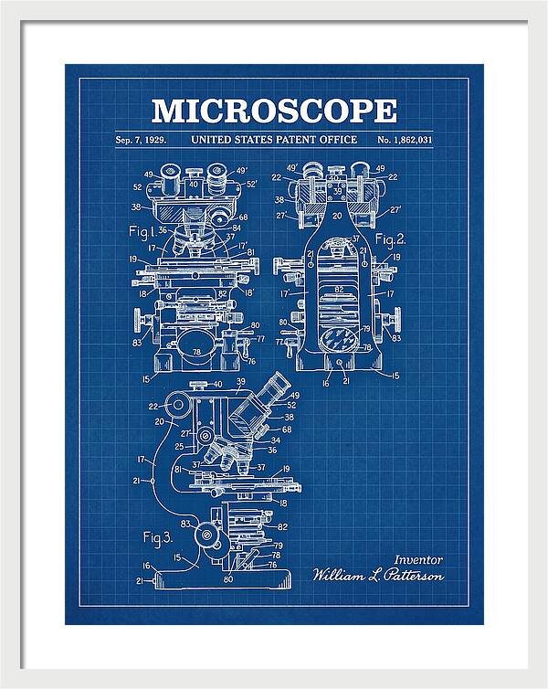 Microscope Blueprint Patent Us1862031a