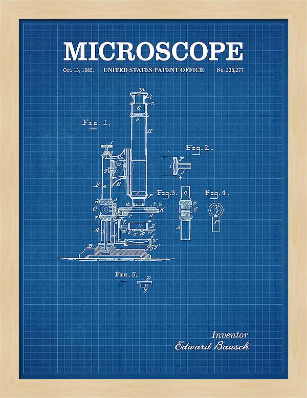 Microscope Blueprint Patent Us328277