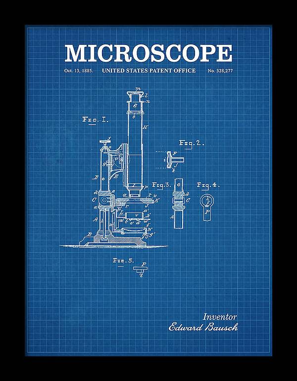 Microscope Blueprint Patent Us328277
