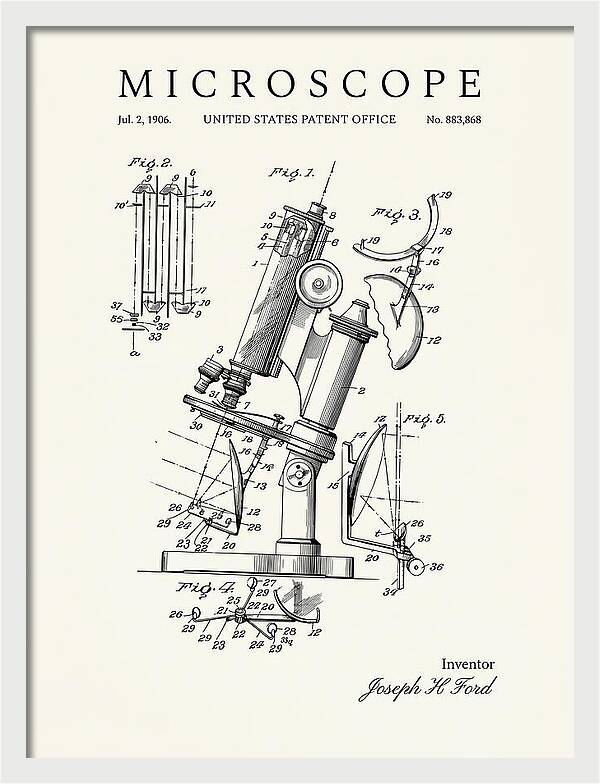 Microscope Minimalist Patent Us883868a