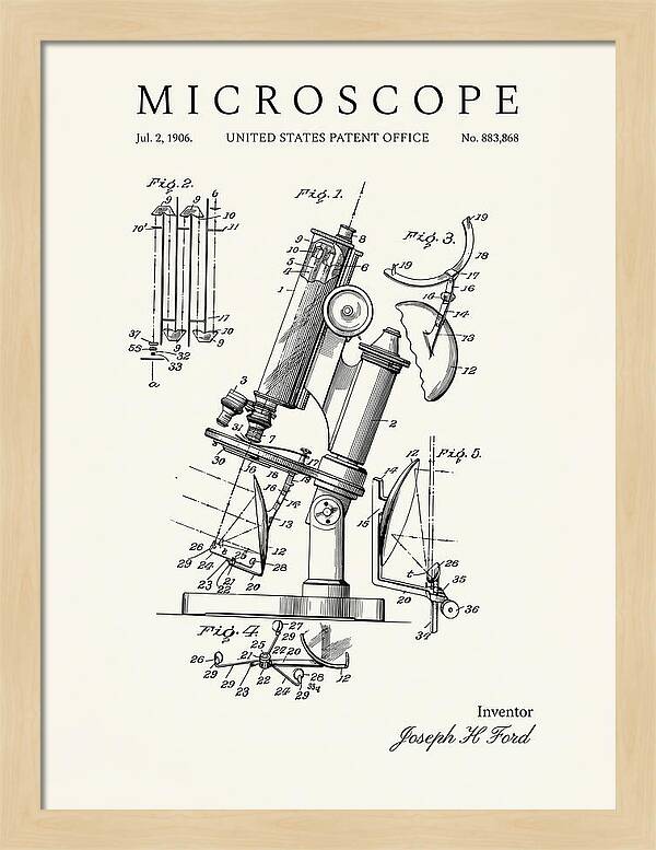Microscope Minimalist Patent Us883868a