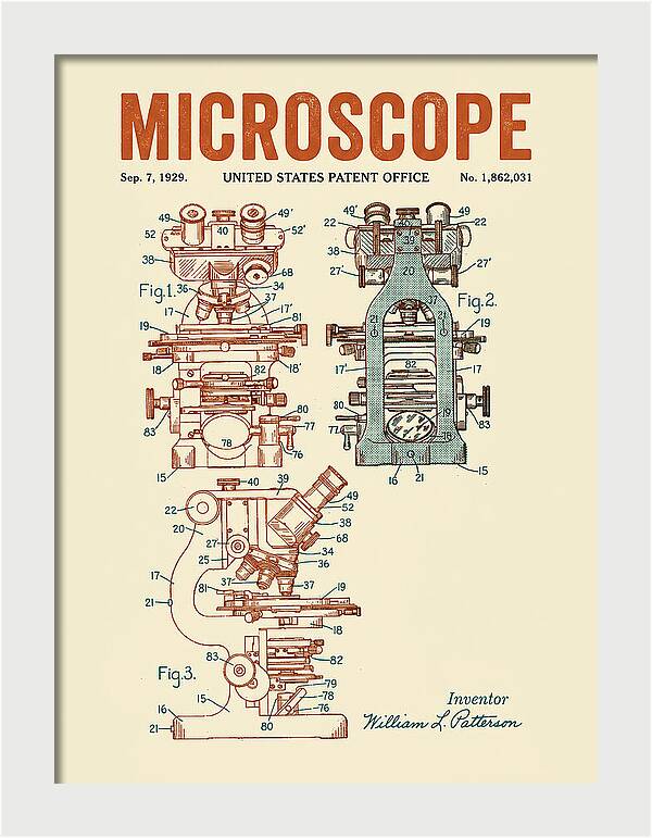 Microscope Retro Patent Us1862031a