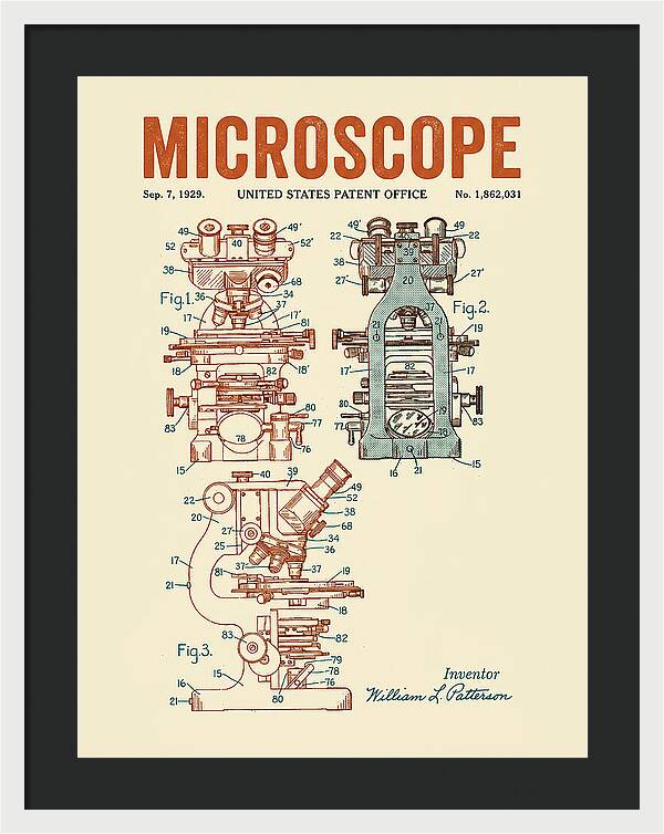 Microscope Retro Patent Us1862031a