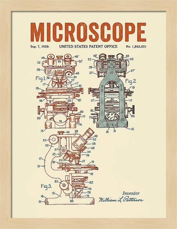 Microscope Retro Patent Us1862031a