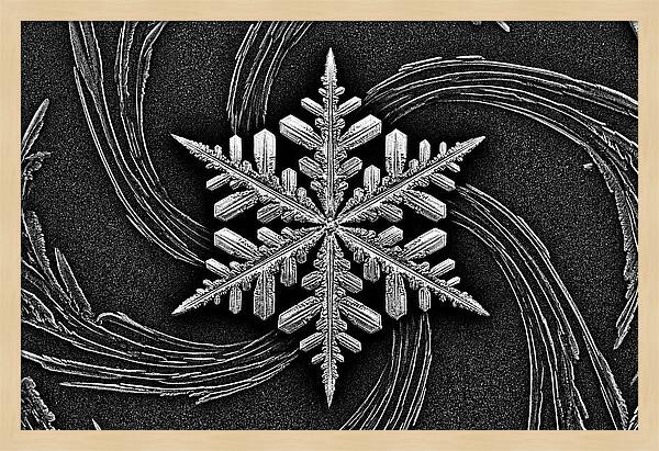 Microscopic Snowflake Crystal