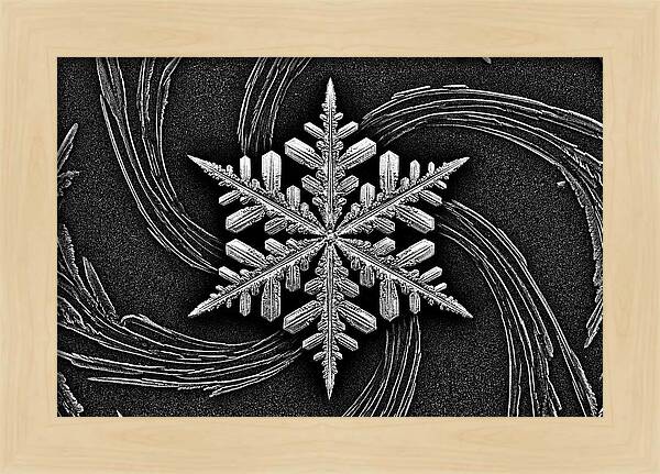 Microscopic Snowflake Crystal