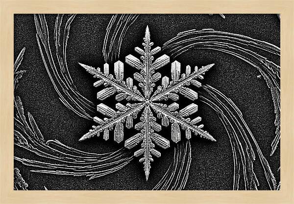 Microscopic Snowflake Crystal