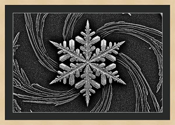 Microscopic Snowflake Crystal