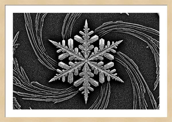 Microscopic Snowflake Crystal