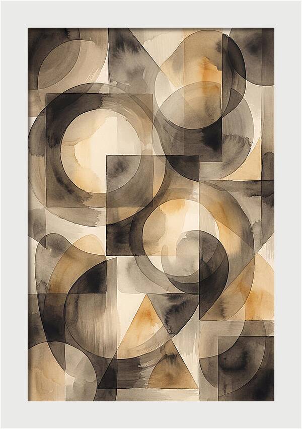 Mid Century Modern Geometric Harmony