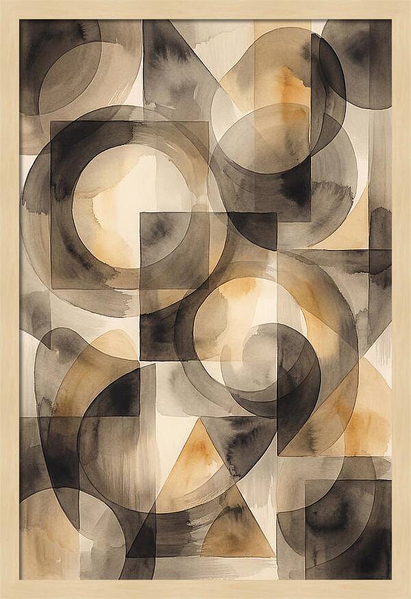 Mid Century Modern Geometric Harmony