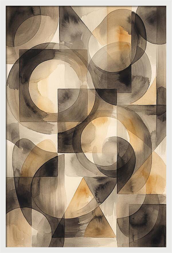Mid Century Modern Geometric Harmony
