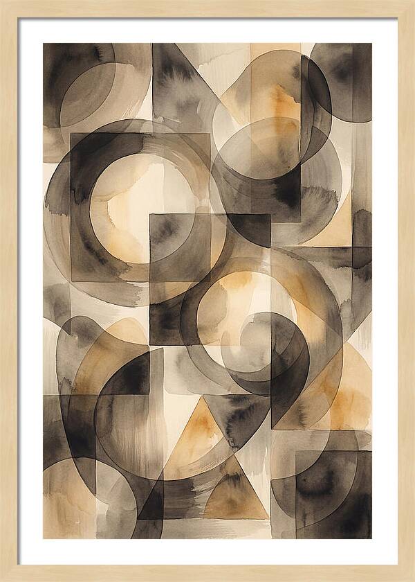 Mid Century Modern Geometric Harmony