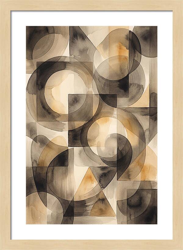 Mid Century Modern Geometric Harmony