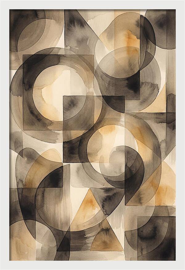 Mid Century Modern Geometric Harmony