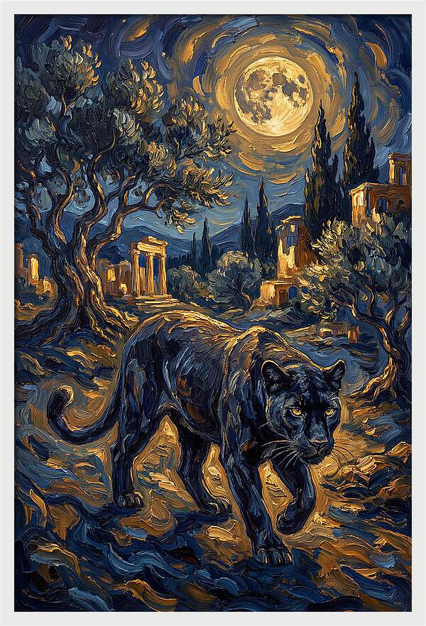 Midnight Panther In The Mediterranean