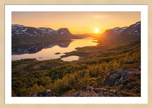Midnight Sun Over Abisko