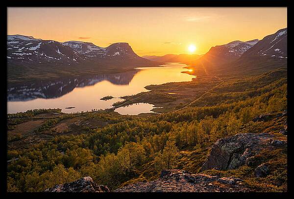 Midnight Sun Over Abisko