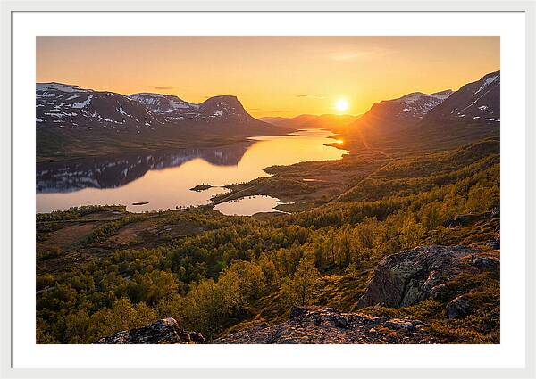 Midnight Sun Over Abisko