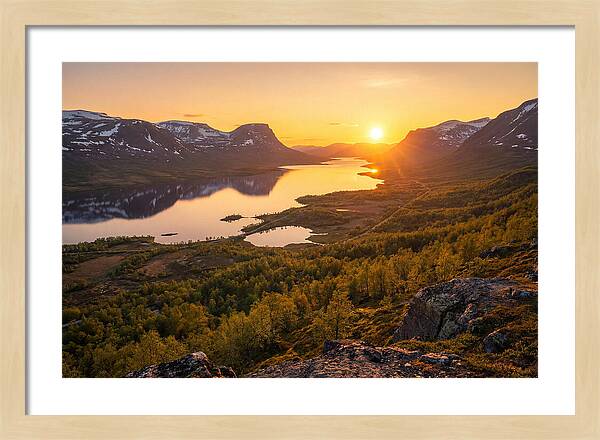 Midnight Sun Over Abisko