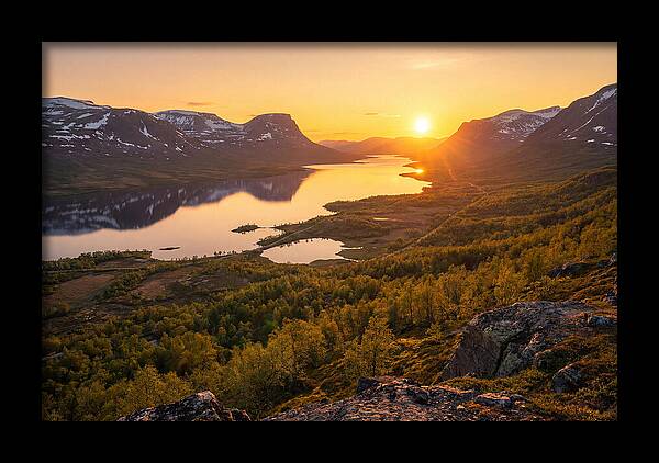 Midnight Sun Over Abisko