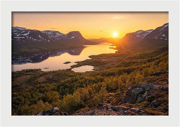Midnight Sun Over Abisko