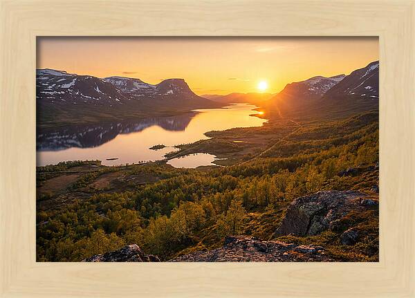 Midnight Sun Over Abisko