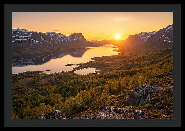Midnight Sun Over Abisko