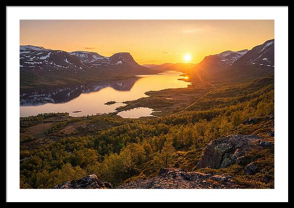 Midnight Sun Over Abisko