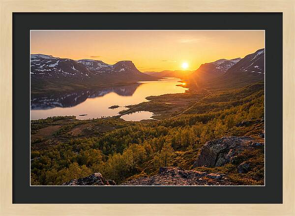 Midnight Sun Over Abisko