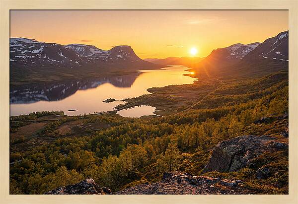 Midnight Sun Over Abisko