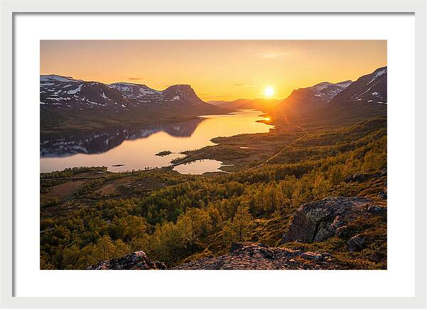 Midnight Sun Over Abisko
