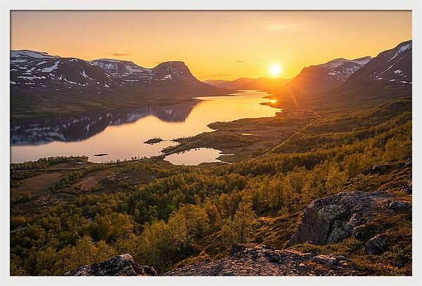 Midnight Sun Over Abisko