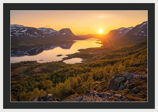 Midnight Sun Over Abisko