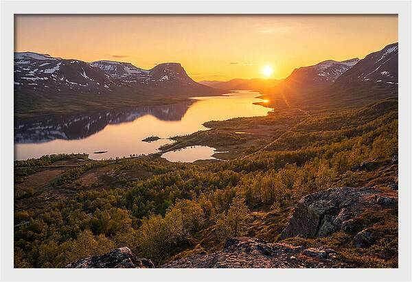 Midnight Sun Over Abisko