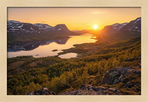 Midnight Sun Over Abisko