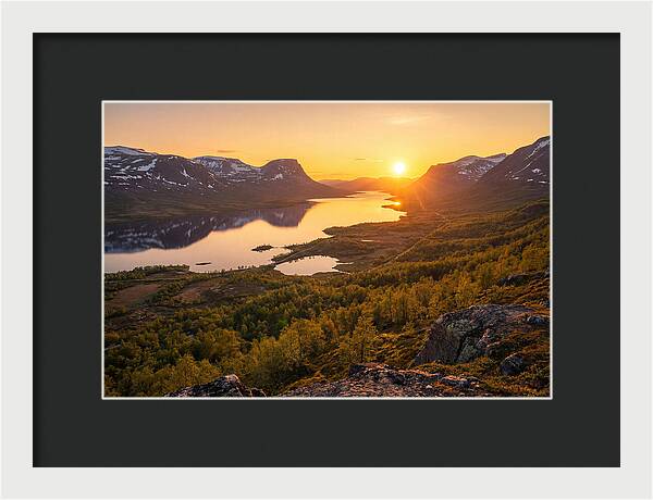Midnight Sun Over Abisko